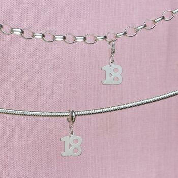 Sterling Silver 18 Charm, 2 of 7
