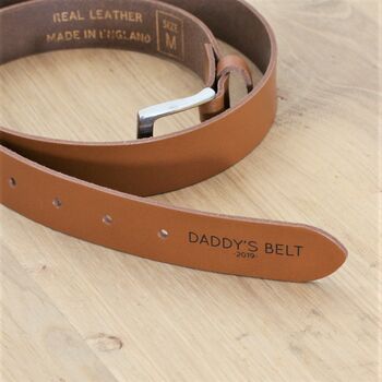 Personalised Men's Leather Belt For Him, 7 of 10
