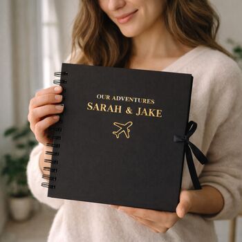 Personalised Travel Scrapbook Album Anniversary Gifts, Holiday Photo Book, 2 of 11
