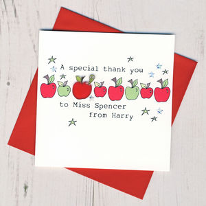 Personalised Teacher Thank You Card By Eggbert & Daisy