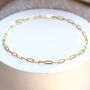 9ct Gold Paper Clip Chain Bracelet, thumbnail 1 of 3