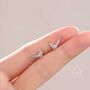Sterling Silver Tiny Pheasant Bird Stud Earrings, thumbnail 5 of 11