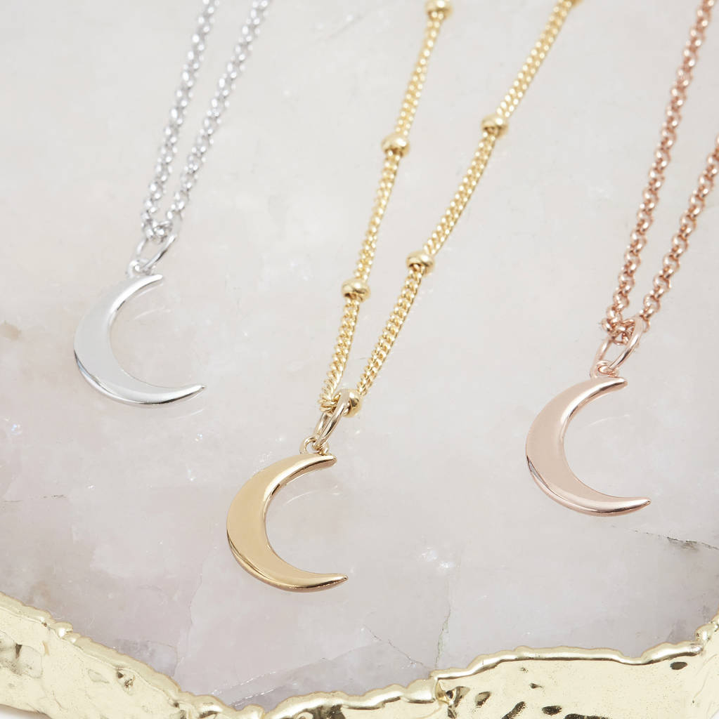 Mini Crescent Moon Necklace For Female Empowerment, 1 of 6