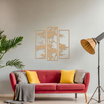 Plywood Bamboo Wall Panels Handmade In The UK For Living Rooms, 7 of 9