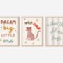 Childrens Scandi Themed 'wild child' Wall Print Set For Bedroom Or Nursery, thumbnail 1 of 5