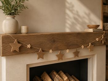Farmhouse Wooden Star Garland, 3 of 4