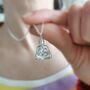Personalised Yoga Charm Necklace Lotus Position, thumbnail 1 of 6