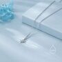 Tiny Starburst Pendant Necklace In Sterling Silver, thumbnail 2 of 12