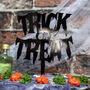 Halloween Trick Or Treat Reusable Acrylic Cake Topper, thumbnail 2 of 3