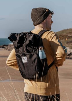 'The Traveller' Recycled Roll Top Backpack, 2 of 4