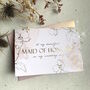 Gold Foil To My Maid Of Honour, Bridesmaid Card | Poppy, thumbnail 1 of 4