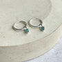 Sterling Silver And Birthstone Mini Hoop, thumbnail 3 of 11