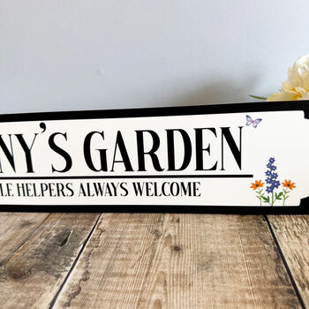 Personalised Floral Garden Sign For Home Decoration, 4 of 5