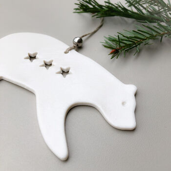 Polar Bear Handmade Christmas Tree Decoration, 2 of 5
