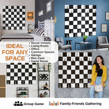 Giant Metal Chess Board For Wall, 7 of 11