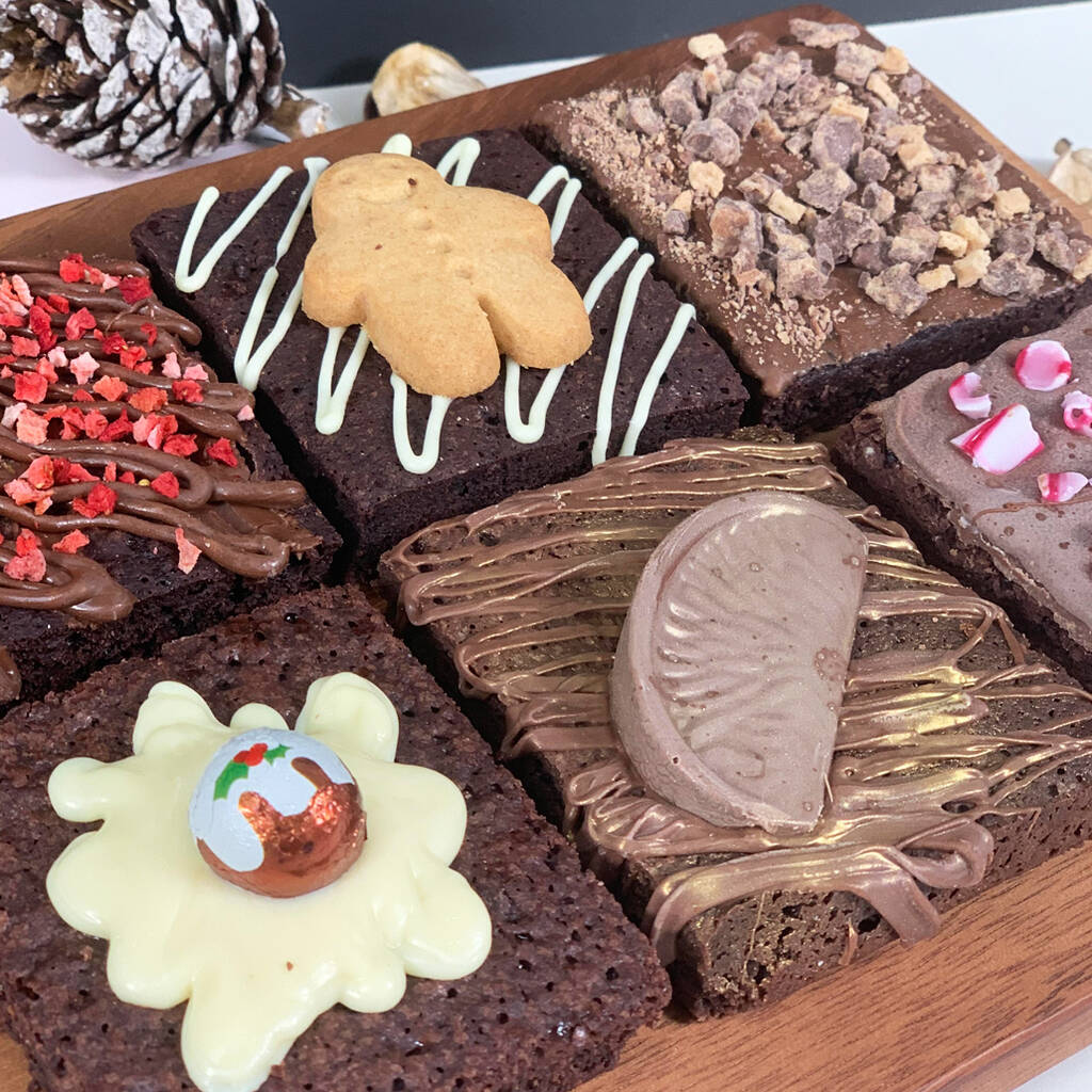 Deluxe Christmas Letterbox Brownie Box By Ruby The Cake Artist