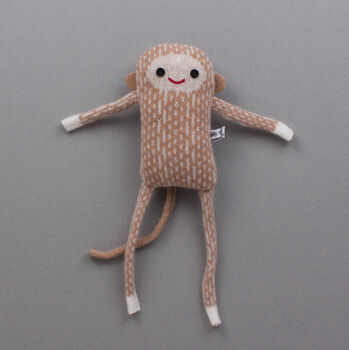 Knitted Lambswool Baby Monkey, 3 of 6