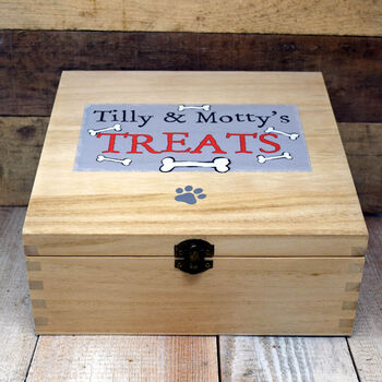 Personalised Dog Treat Box By Angelic Hen | notonthehighstreet.com