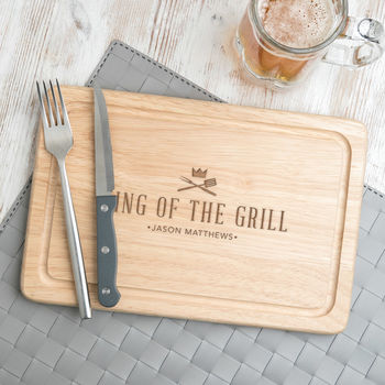 Personalised 'King Of The Grill' Steak Chopping Board, 2 of 5