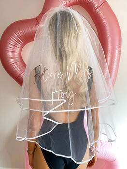 Personalised Bride To Be Hen Party Veil, 3 of 3