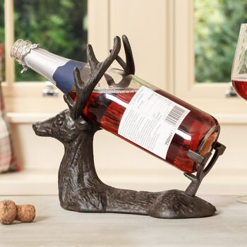 Cast Iron Stag Bottle Holder, 3 of 8