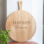 Personalised Wooden Any Wording Family Pizza Board Paddle, thumbnail 1 of 2