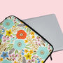 Bright Floral Laptop Sleeve, thumbnail 2 of 3