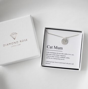 Cat Mum Necklace Gift, Dainty Cat Lover Jewellery, 4 of 11
