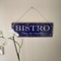 40cm Blue French Bistro Metal Sign Vintage Wall Plaque, thumbnail 2 of 5