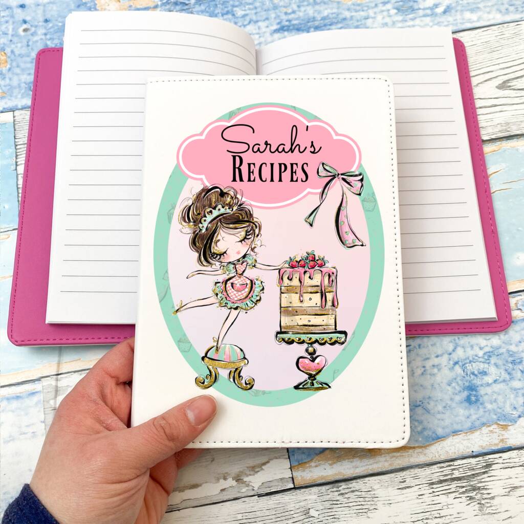 Personalised Baking Themed Recipe Notebook By DinkiBelle