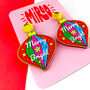 'Merry And Bright' Colourful Christmas Earrings, thumbnail 4 of 6