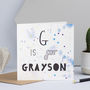 Personalised New Baby Card With Initial And Name, thumbnail 2 of 3