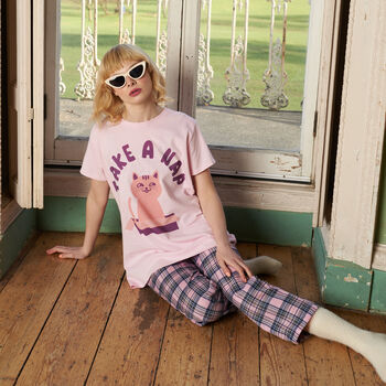 Take A Nap Women's Cat Slogan T Shirt, 2 of 5