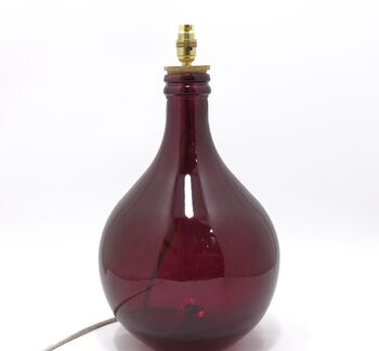 Recycled Glass Bottle Lamp | 49cm | Six Colours, 6 of 6