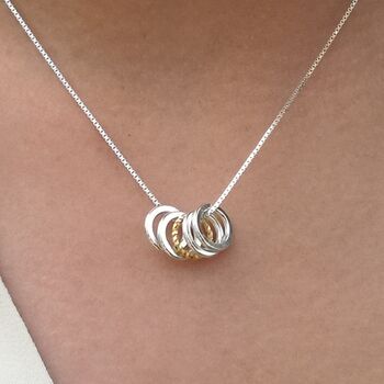 Sterling Silver Circles Necklace, 4 of 11