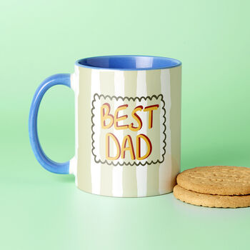 Best Dad Striped Design Mug, 2 of 7