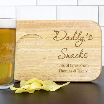 Personalised Wooden Tea And Biscuit Board Coaster Tray, 9 of 11