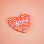 Pink Leopard Personalised Heart Biscuit, thumbnail 2 of 2