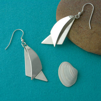Sail Sailing Sterling Silver Earrings, 3 of 6