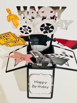 Film Fan Themed 3D Birthday Card, 8 of 8