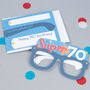 70th Birthday Card Glasses For Him, thumbnail 2 of 3