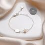 Personalised Sterling My First Pearl Disc Bracelet – Christening, Birthday Or Flower Girl Gift, thumbnail 1 of 4