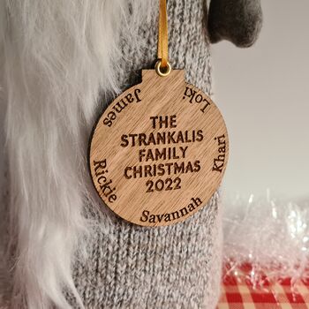 Personalised Family Christmas Decoration, 2 of 4