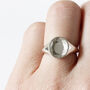 Phantom Oval Signet Ring Silver, thumbnail 2 of 7