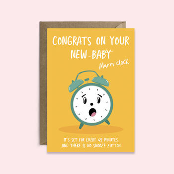Congrats On Your New Baby Alarm Clock Funny Card, 3 of 4