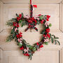 Pre Lit Red Berry Heart Christmas Wreath, thumbnail 1 of 2