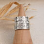 Personalised Affirmation Mantra Ring In Silver Or Gold, thumbnail 1 of 10