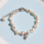 Girl's Freshwater Pearl Bracelet With Silver Star, thumbnail 4 of 5