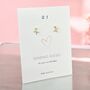 21st Birthday Kisses Sterling Silver Stud Earrings, thumbnail 2 of 8
