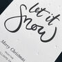 Personalised Snow Letterpress Christmas Cards, thumbnail 2 of 3